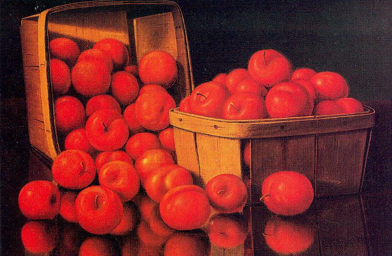 Prentice, Levi Wells Baskets of Red Plums oil painting picture